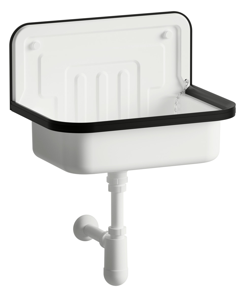 LAUFEN Stahl Ausgussbecken Becken Waschbecken Email CONTRA 505
