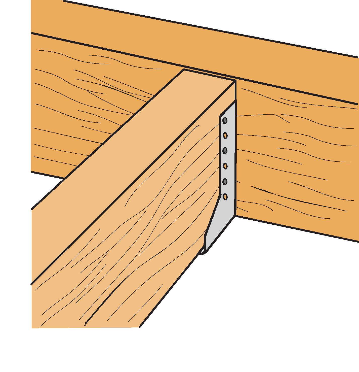 Balkenschuhe innenliegend verzinkt, mit Zulassung