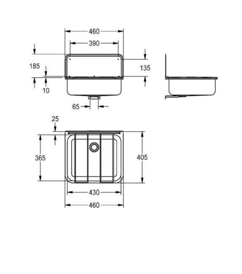 KWC Ausgussbecken Edelstahl SIRX368 Becken