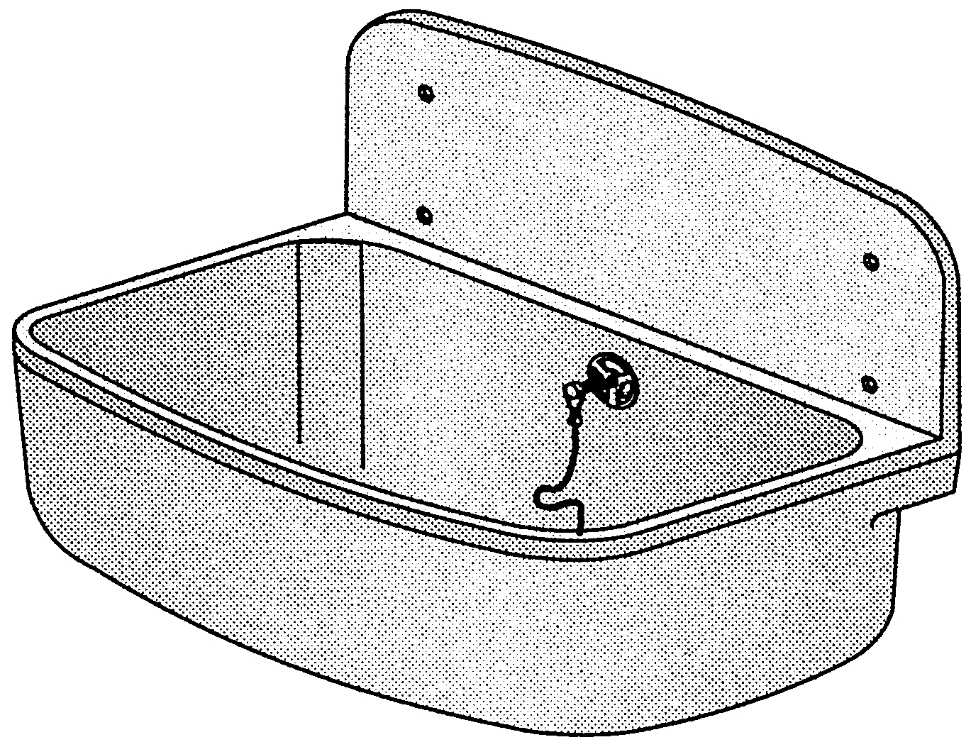SANIT Wandausgussbecken m. Überlauf, weiß