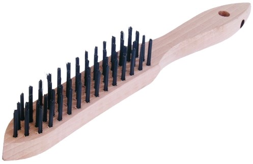 Entrostungsbürste 4-reihig, Stahldraht glatt