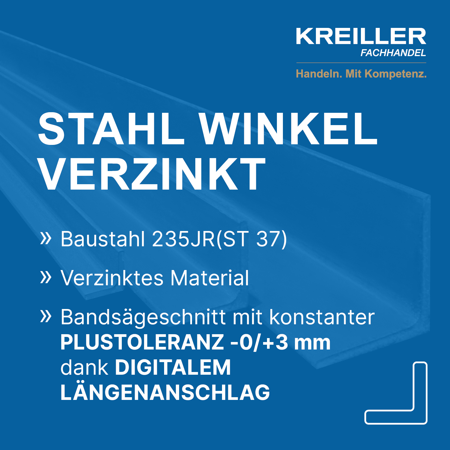 KREILLER feuerverzinkter Winkelstahl Stahl Winkelprofil verzinkt