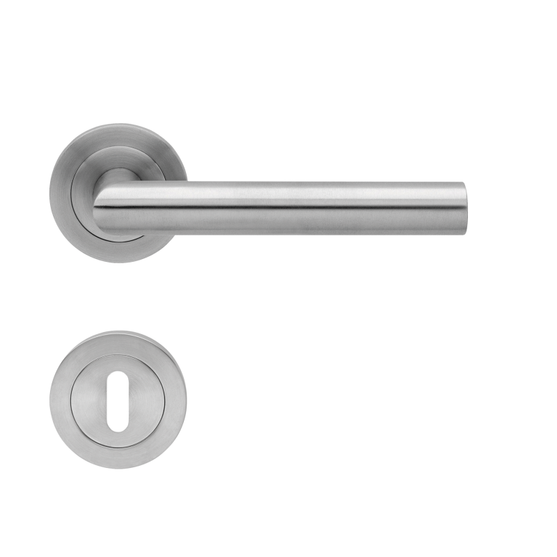 Karcher Rosettengarnitur Rhodos ER28, Edelstahl matt (rund)